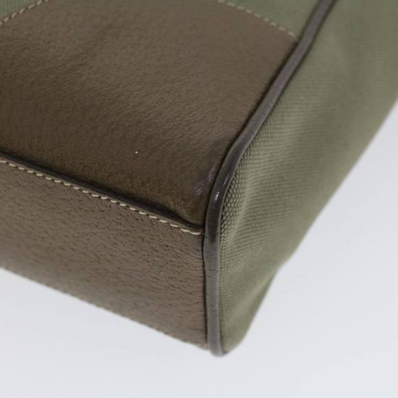 PRADA Hand Bag Canvas Leather Green Auth 53252 - Picture 15 of 16